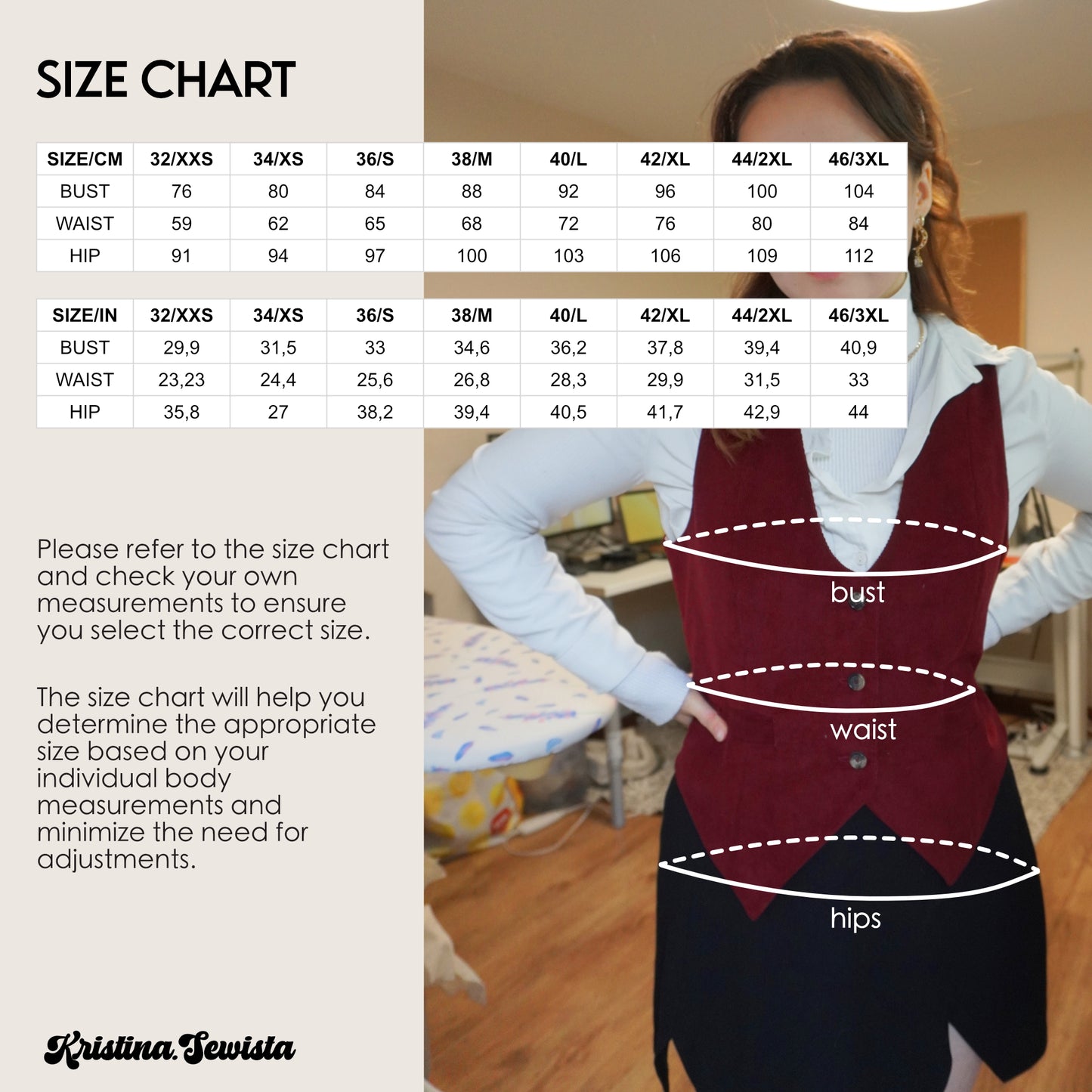 Pinafore Dress ENYA Sewing Pattern PDF – V-Neck Dress | Old Money Inspired | Digital Sewing Pattern by Kristina Sewista