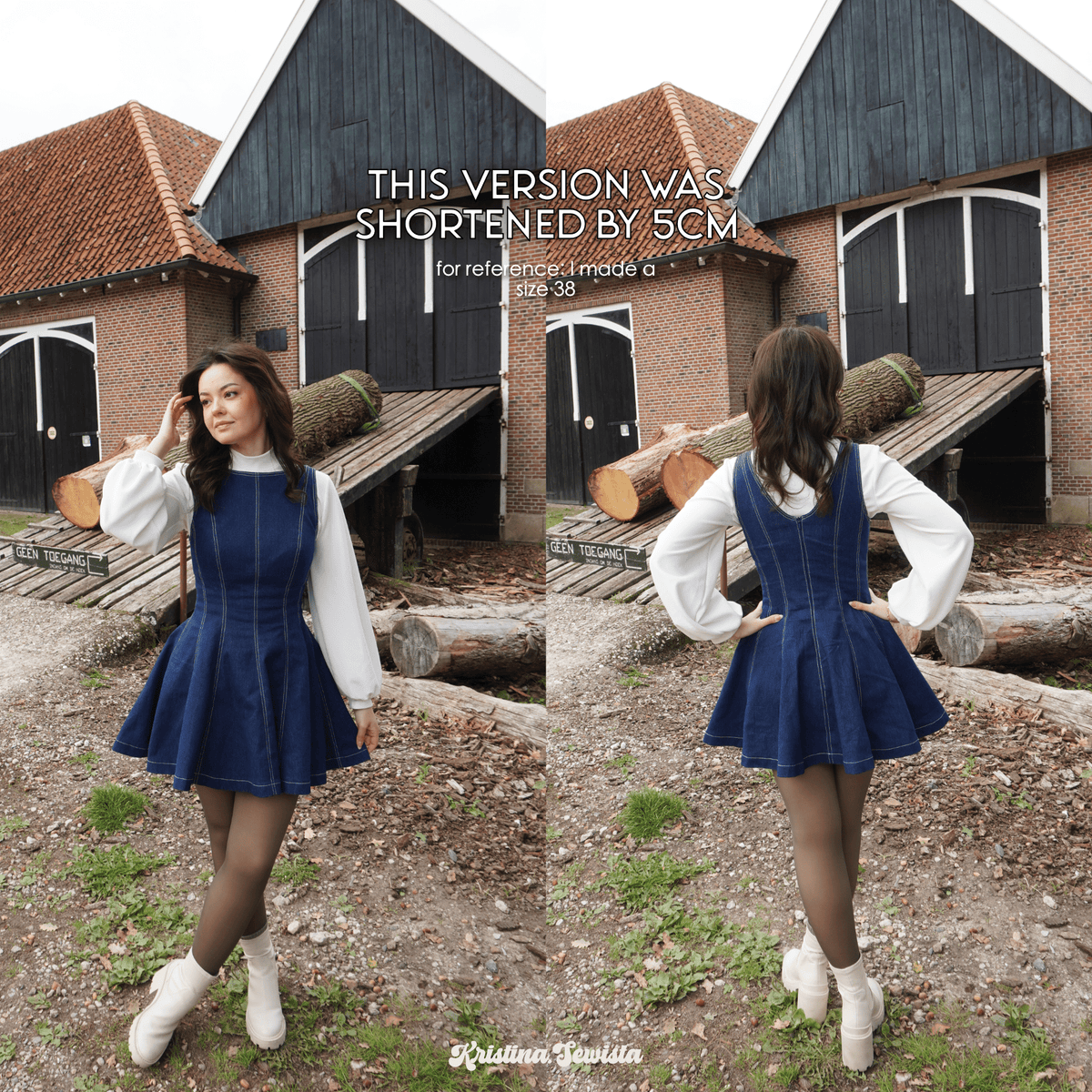 Heloise boat neck dress sewing pattern by Kristina Sewista, PDF dress sewing pattern for women, elegant dress pattern