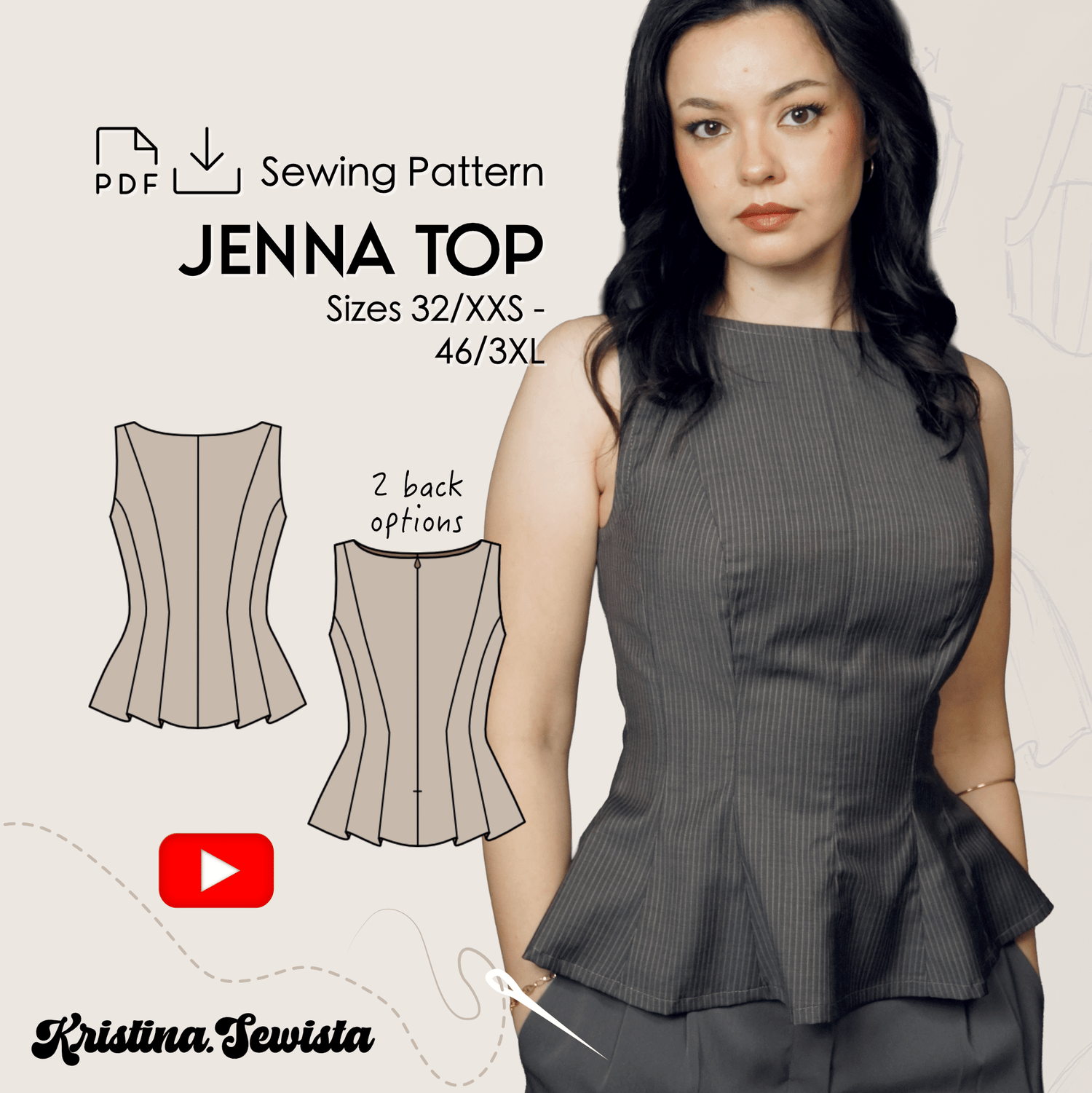 Top Sewing Patterns - Kristina Sewista