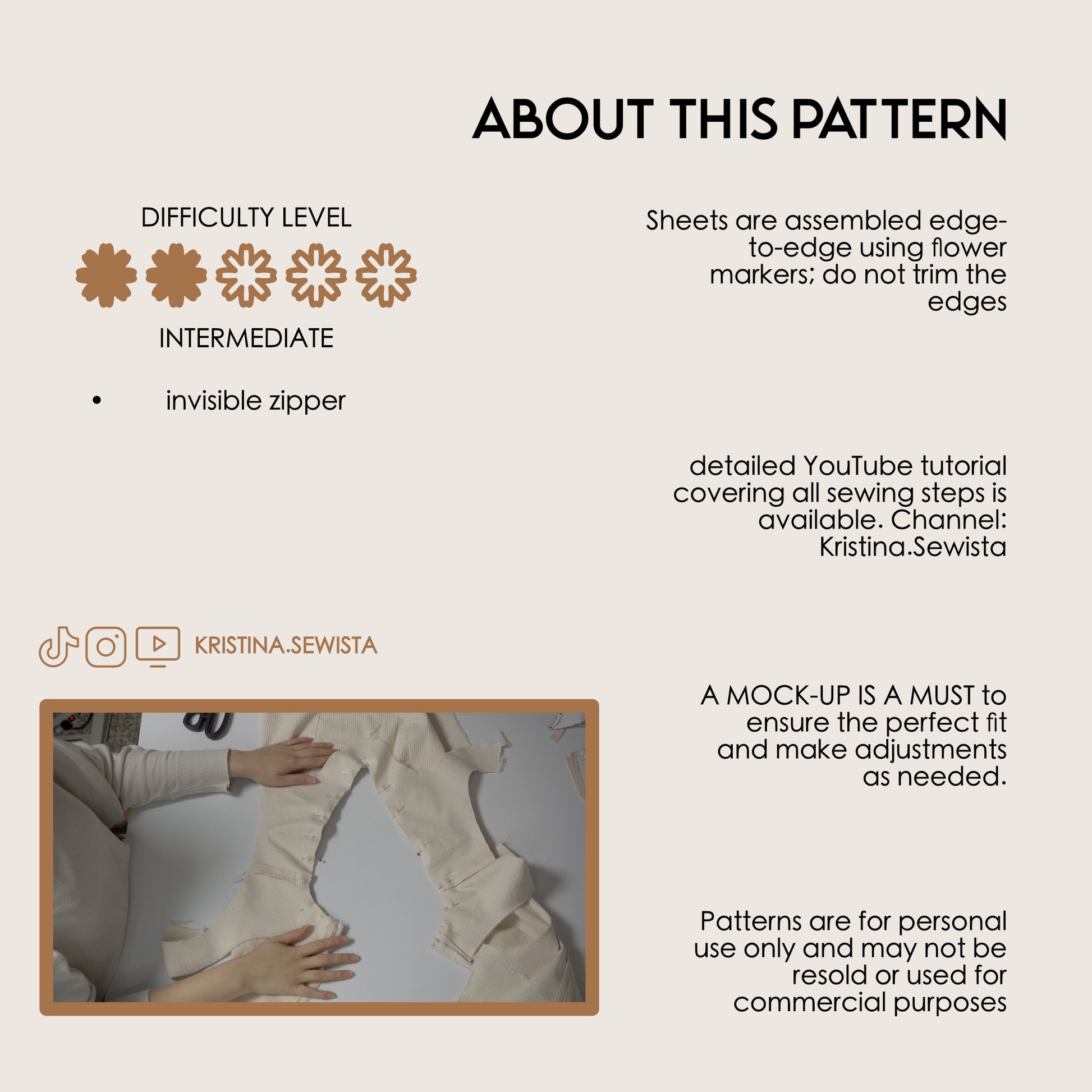 Pinafore Dress ENYA Sewing Pattern PDF – V-Neck Dress | Old Money Inspired | Digital Sewing Pattern by Kristina Sewista