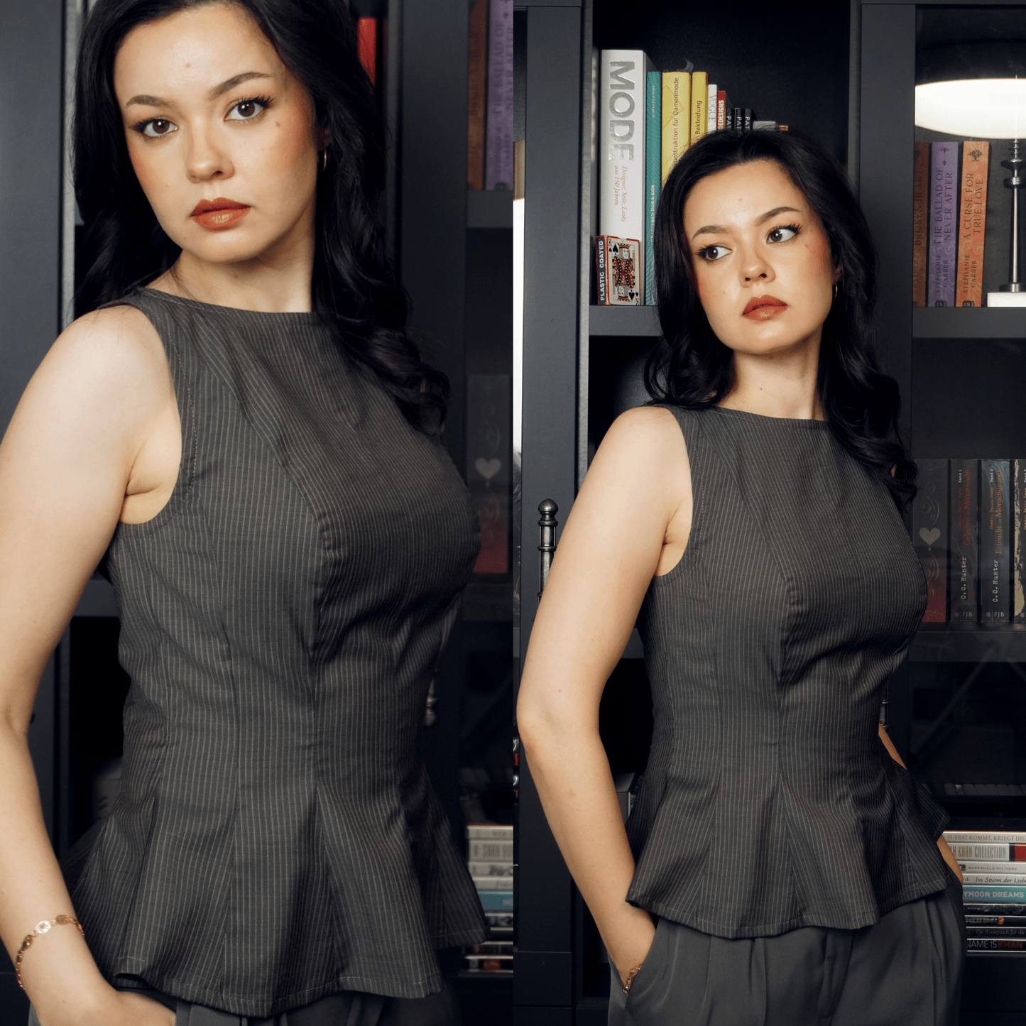 Peplum Top JENNA Sewing Pattern PDF | Trendy Y2K Boat Neck Top | Digital Sewing Pattern Sizes 32–46 - Kristina Sewista