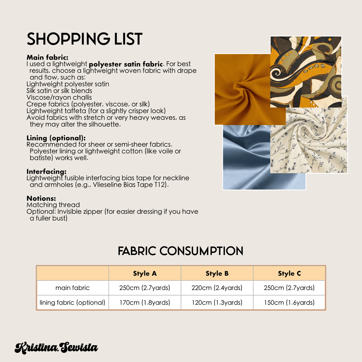 Bias Cut Dress IRENE Sewing Pattern PDF – Elegant Slip Dress & Summer Dress | Digital Pattern by Kristina Sewista