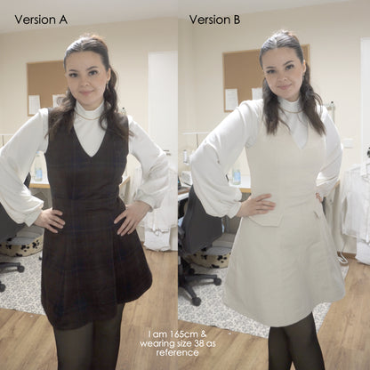 Pinafore Dress ENYA Sewing Pattern PDF – V-Neck Dress | Old Money Inspired | Digital Sewing Pattern by Kristina Sewista