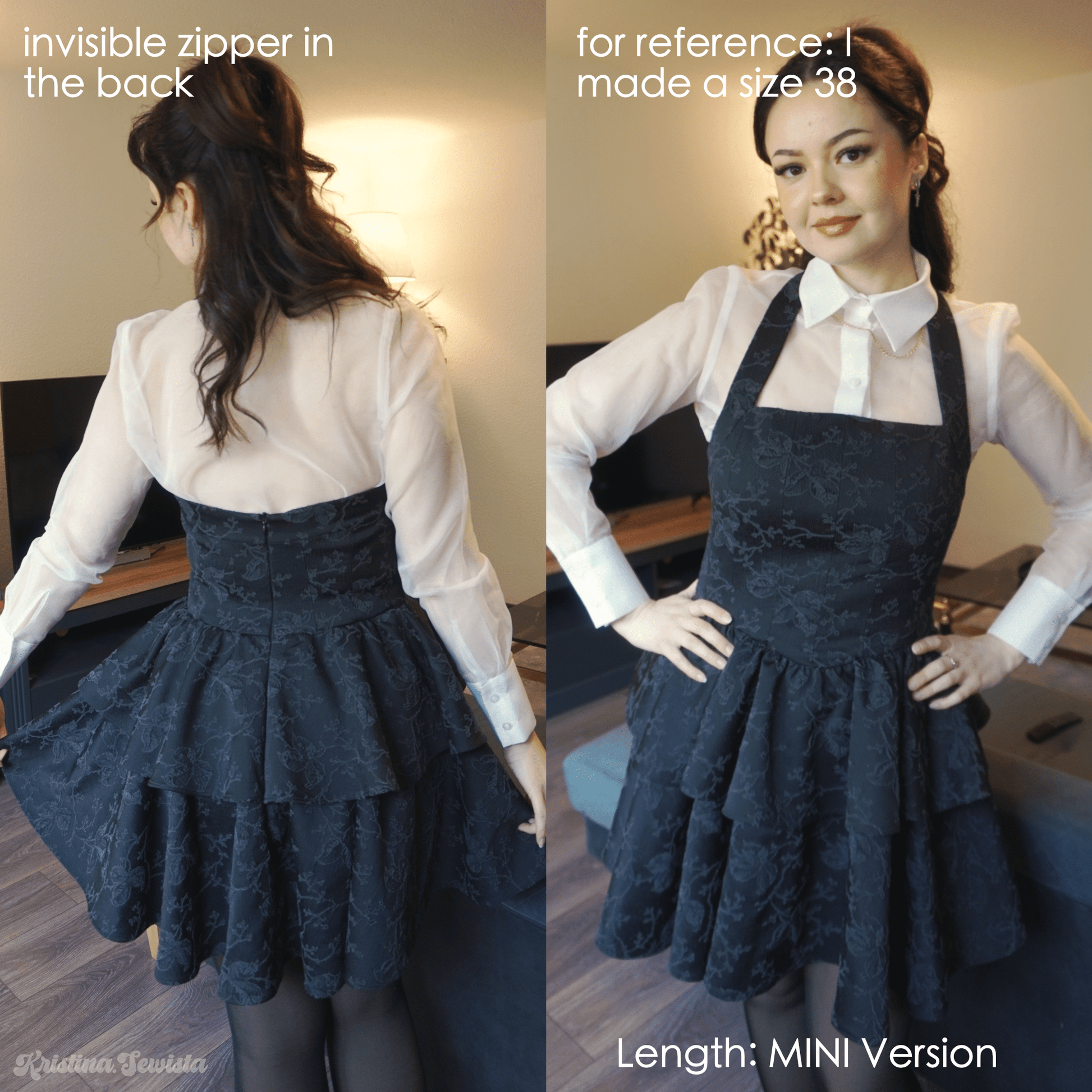 Halter Neck Dress FENJA Sewing Pattern PDF – Summer Dress & Top | Digital Sewing Pattern by Kristina Sewista