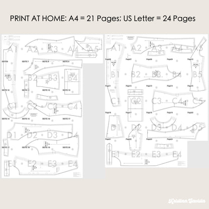 Celia vest PDF pattern – fitted high-neck waistcoat - digital sewing pattern kristina sewista