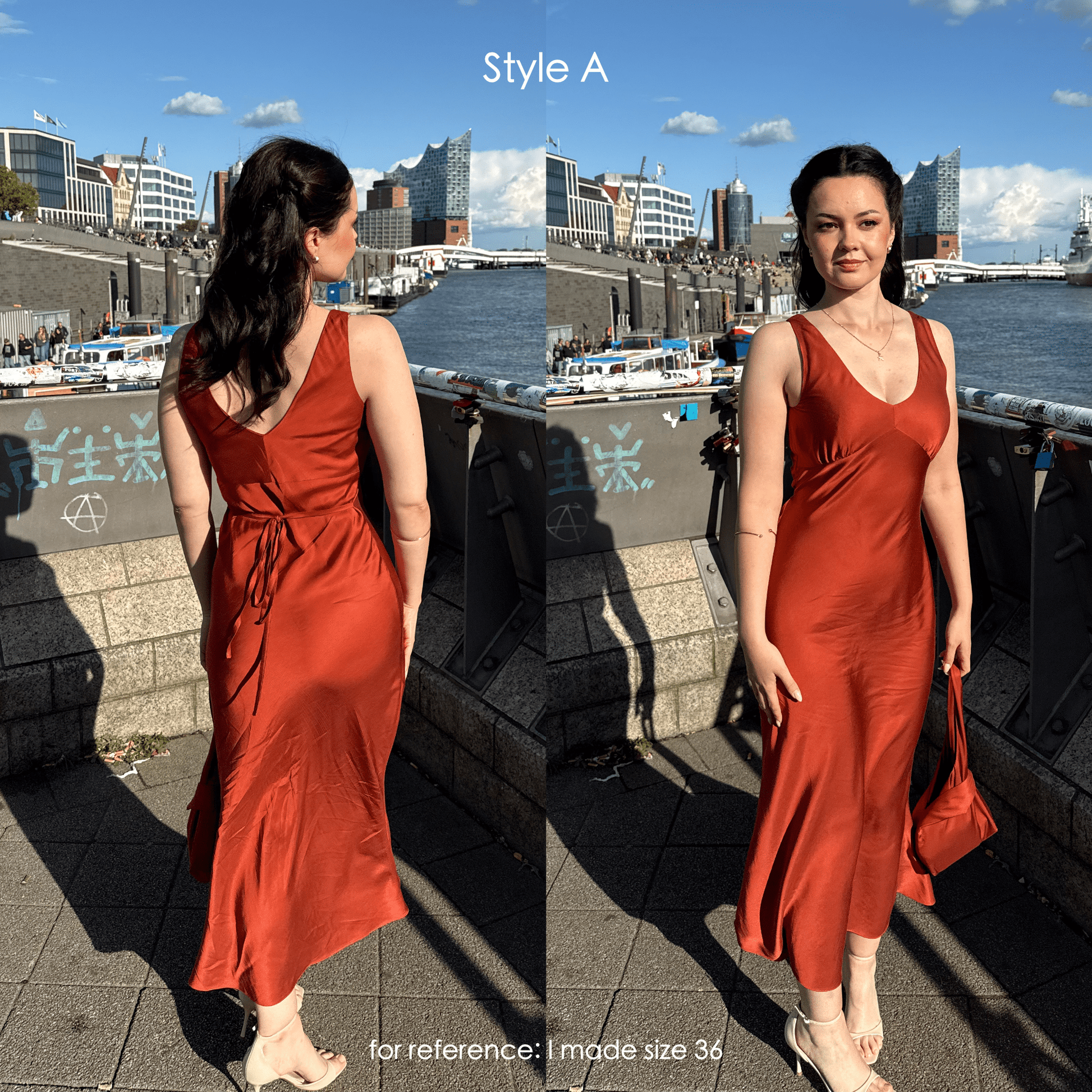 Bias Cut Dress IRENE Sewing Pattern PDF – Elegant Slip Dress & Summer Dress | Digital Pattern by Kristina Sewista
