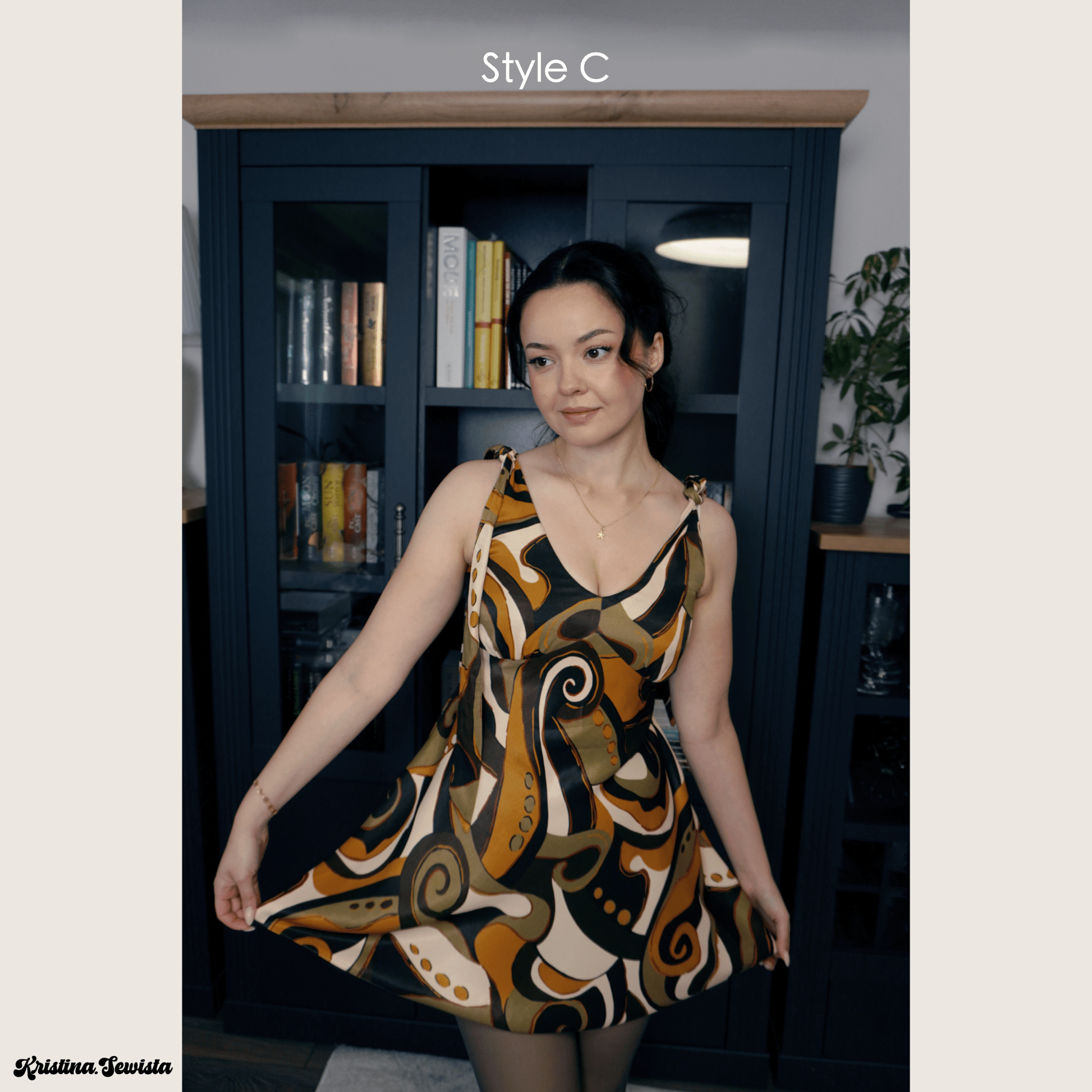 Bias Cut Dress IRENE Sewing Pattern PDF – Elegant Slip Dress & Summer Dress | Digital Pattern by Kristina Sewista