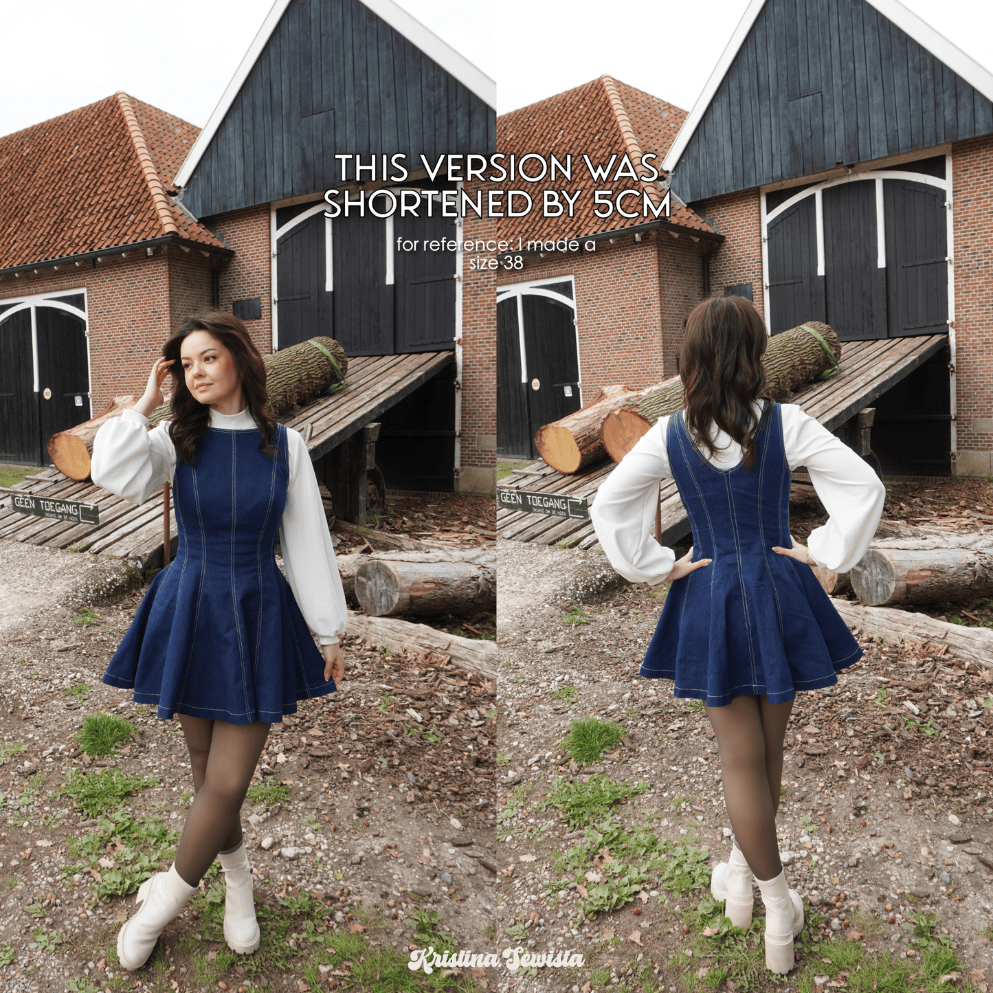 Heloise boat neck dress sewing pattern by Kristina Sewista, PDF dress sewing pattern for women, elegant dress pattern