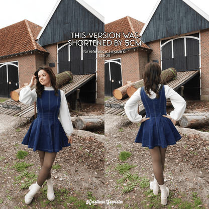 Heloise boat neck dress sewing pattern by Kristina Sewista, PDF dress sewing pattern for women, elegant dress pattern